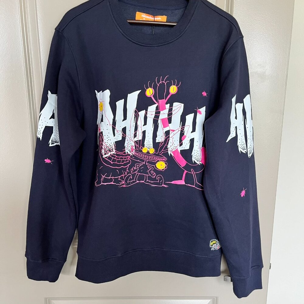 NEW Ahhh Real Monsters! Dark Blue Sweater XL NWT Nickelodeon